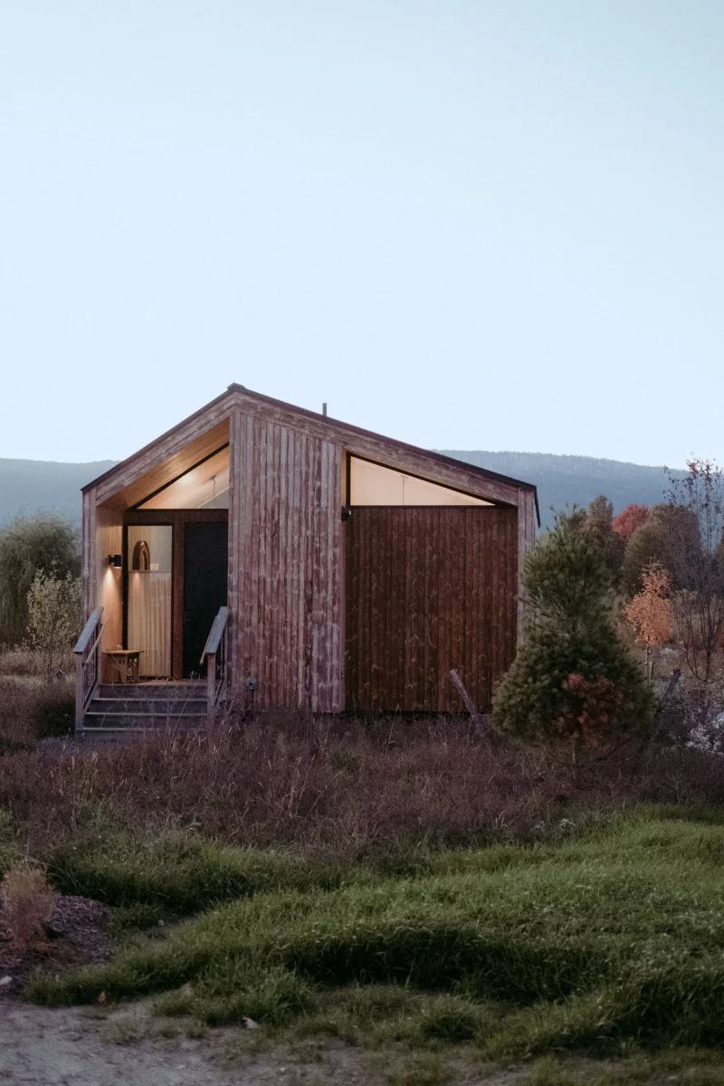 Individual dwellings at Wildflower Farms, an Auberge resort, in upstate New York.